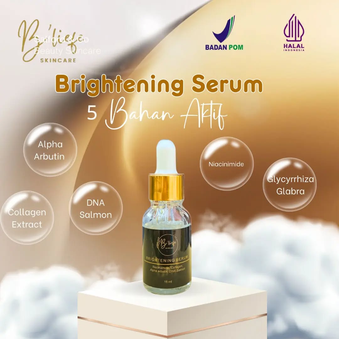 Brightening serum dengan 5 bahan aktif yang membuat kulitmu terhidrasi menjadikan kulit terasa lembab dan lebih halus, yuk order segera Brightening serum dengan 5 bahan aktif yang membuat kulitmu terhidrasi menjadikan kulit terasa lembab dan lebih halus, yuk order segera