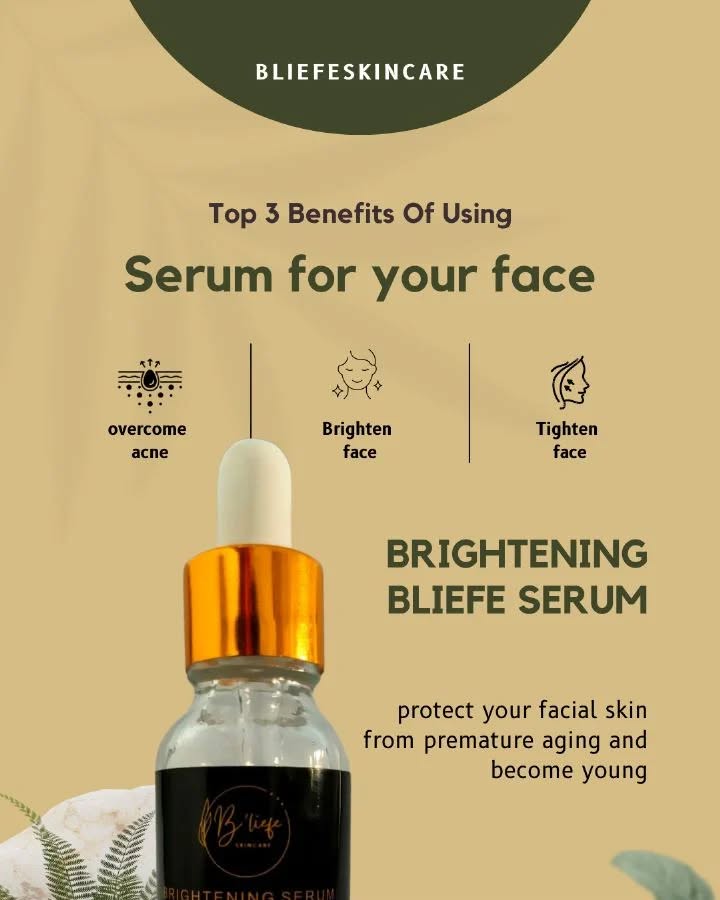 Dapatkan manfaat dari B'liefe skincare serumMengencangkanMengurangi jerawatMencerahkan kulit wajah
